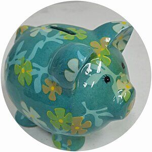 Blue Pig Piggy Bank